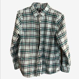 Soft flannel plaid top